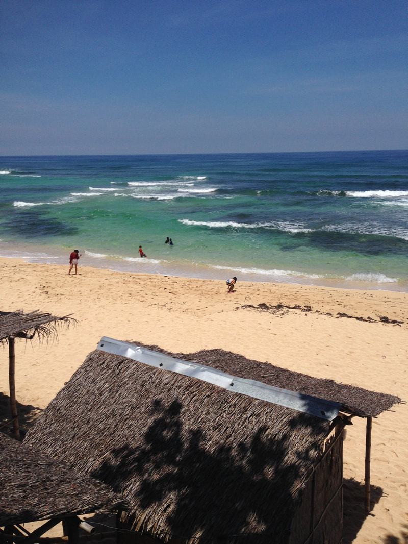 That's the view from where we ate our meals at the resort we stayed in (MJO Beach Resort)