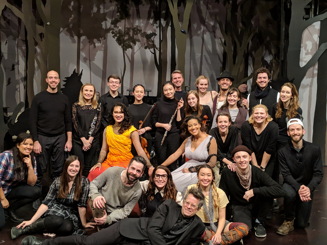 The cast, crew and some of the artistic team of Juilliard Drama's first fully-stage musical, Into the Woods!