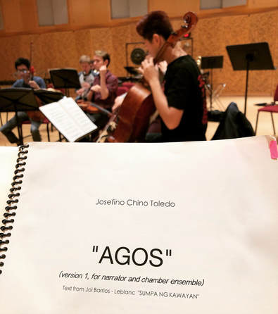 The Filipino version of the poem is where Josefino Chino Toledo built the narrator and chamber ensemble piece from.